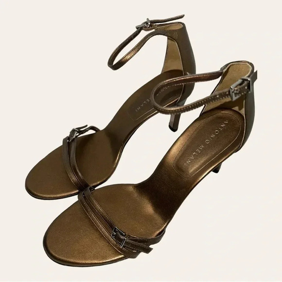 Women’s ANTONIO MELANI HEELS OPEN TOES STRAPS ACROSS STRAP AROUND ANKLE SZ 6.5 - Picture 4 of 11